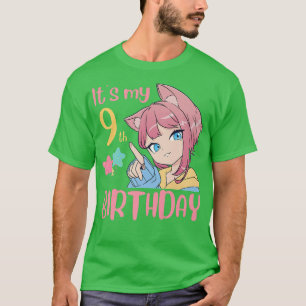 Es ist mein 9. Geburtstagsgeschenk Anime Birthday T-Shirt