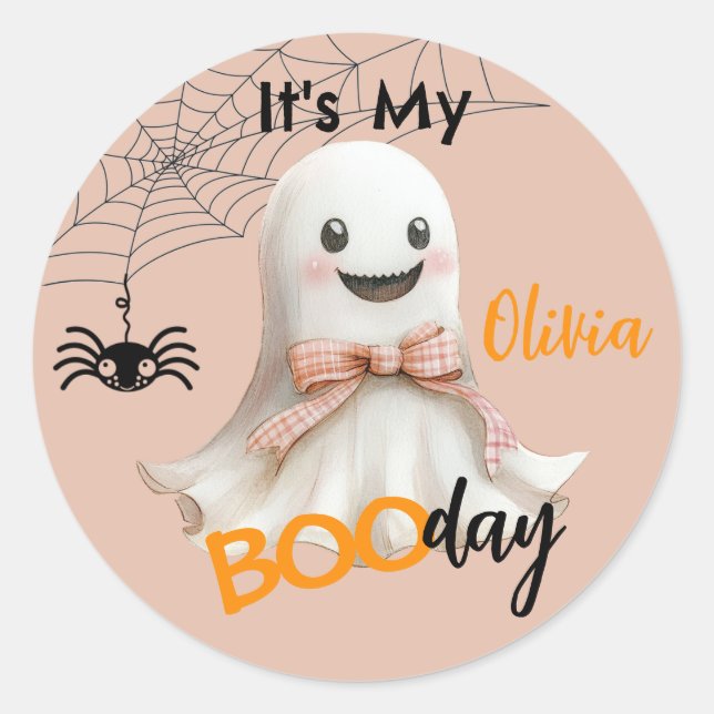 Es ist mein BOOday - Spooky Sweet Celebration Runder Aufkleber (Vorderseite)