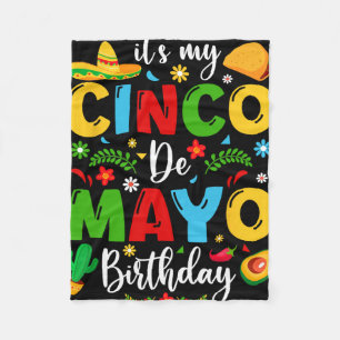 Es ist mein Cinco-De-Mayo-Geburtstag 2024 Lustiger Fleecedecke