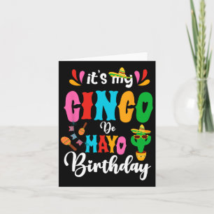 Es ist mein Cinco De Mayo Geburtstag mexikanischer Karte