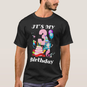 Es ist mein drittes Geburtstagsmädchen, drei Jahre T-Shirt