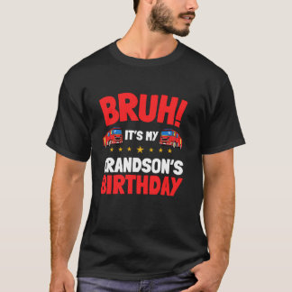 Es ist mein Enkel's Geburtstag Feuerzug Kleines Fe T-Shirt