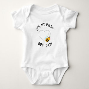 Es ist mein erster Bee Day Onsie Baby Strampler