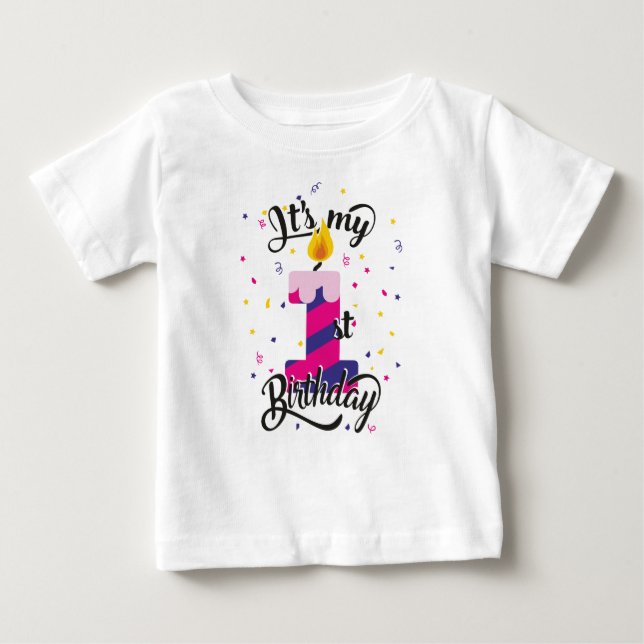 Es ist mein erster Geburtstag Baby T-shirt (Vorderseite)