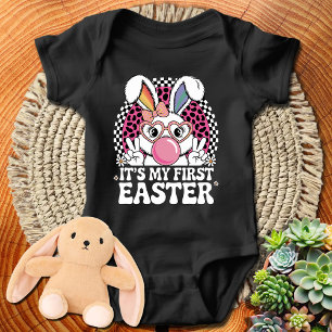 Es ist mein erstes Ostern - Bunny und Pink Bubble Baby Strampler