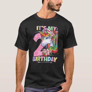 Es ist mein Geburtstag, 2. Geburtstag Mädchen 2 Ja T-Shirt