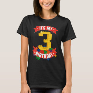 Es ist mein Geburtstag 3 Jahre alter Block Gebäude T-Shirt