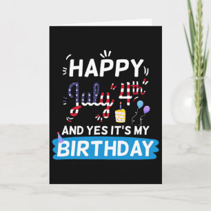 Es ist mein Geburtstag 4. Juli Amerikanischer Unab Karte