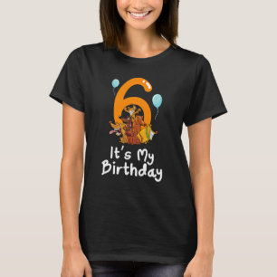 Es ist mein Geburtstag 6 thematischer Hund Geburts T-Shirt