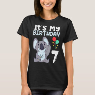 Es ist mein Geburtstag 7 Kinder Party Themed Koala T-Shirt