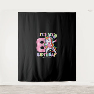 Es ist mein Geburtstag, 8. Geburtstagsmädchen, 8 J Wandteppich