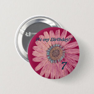 Es ist mein Geburtstag! Blume 7. Button