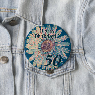 Es ist mein Geburtstag! Blume Personalisiert Gebur Button