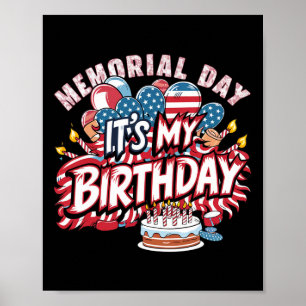 Es ist mein Geburtstag Gedenktag Cool Retro Funny Poster