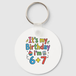 Es ist mein Geburtstag Ich bin 6 7 Sechs Sieben Te Schlüsselanhänger