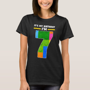 Es ist mein Geburtstag Ich bin 7. Geburtstags-Bric T-Shirt