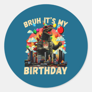 Es ist mein Geburtstag Kaiju Geburtstagsfeier Japa Runder Aufkleber
