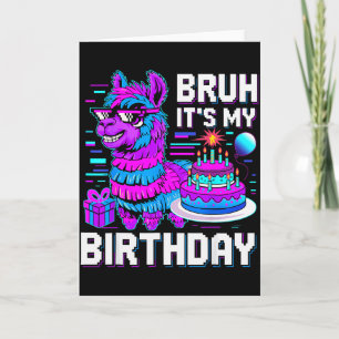 Es ist mein Geburtstag Llama Nata Junge Mädchen Fa Karte