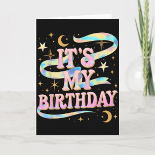 Es ist mein Geburtstag Mädchen Frauen Groovy Coque Karte