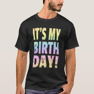 Es ist mein Geburtstag Retro Pastel Rainbow Birthd T-Shirt