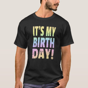 Es ist mein Geburtstag Retro Pastel Rainbow Birthd T-Shirt