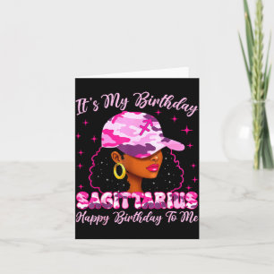 Es ist mein Geburtstag Schütze Schwarze Frau Nk Ca Karte