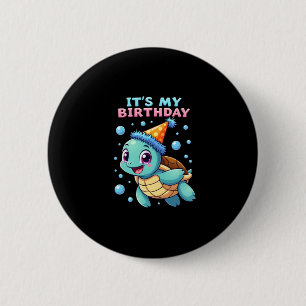 Es ist mein Geburtstag Süße Meeresschildkröte Ozea Button