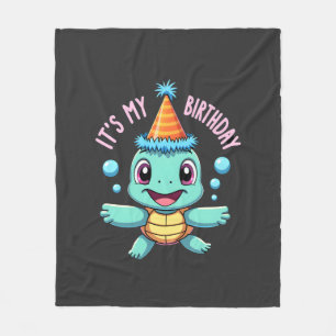 Es ist mein Geburtstag Süße Meeresschildkröte Ozea Fleecedecke