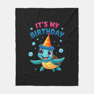 Es ist mein Geburtstag Süße Meeresschildkröte Ozea Fleecedecke