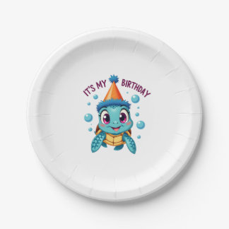 Es ist mein Geburtstag Süße Meeresschildkröte Ozea Pappteller