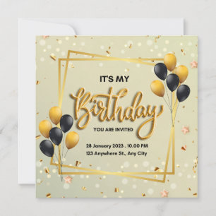 Es ist mein Geburtstag und wir gehen ins Party!