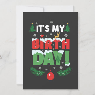 Es ist mein Geburtstag Weihnachten Weihnachten Wei Einladung