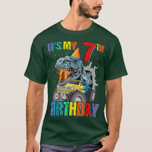Es ist mein siebter Geburtstag Monster Truck Dinos T-Shirt