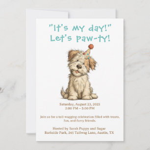 Es ist mein Tag Hund Party-Einladung Lustige benut Einladung