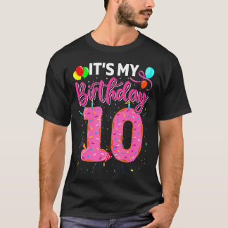 Es ist mein zehnter Geburtstag Donut Doughnut Boy T-Shirt