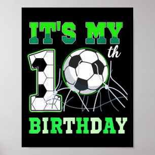 Es ist meine 10. Fußball-Geburtstagsfeier Zehn Jah Poster