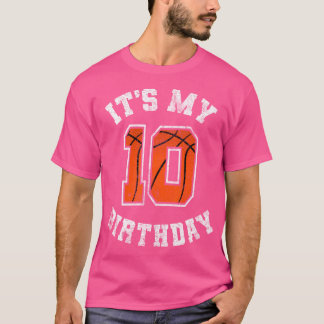 Es ist meine 10. Geburtstagsbasketball 10-jährige  T-Shirt