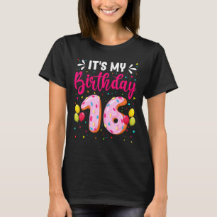 Es ist meine 16. Geburtstagskameraden Doughnut Boy T-Shirt