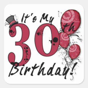 Es ist meine 30. quadratischer aufkleber