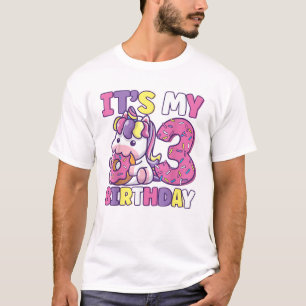 Es ist meine 3. Geburtstagsfeier Süße Mädchen Donu T-Shirt