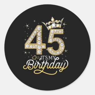 Es ist meine 45. Diamantkrone 45 und fabelhaft Runder Aufkleber
