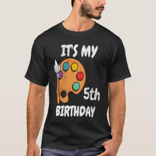 Es ist meine 5. Geburtstagsfarbe 5 Jahre alte Männ T-Shirt