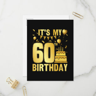 Es ist meine 60. Party Einladungspostkarte