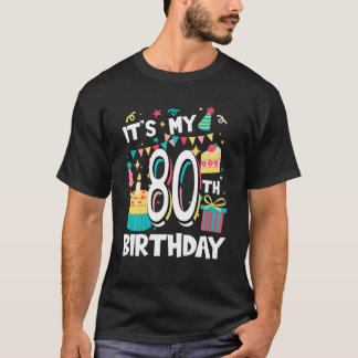 Es ist meine 80. Geburtstag Niedlichen Süßigkeiten T-Shirt