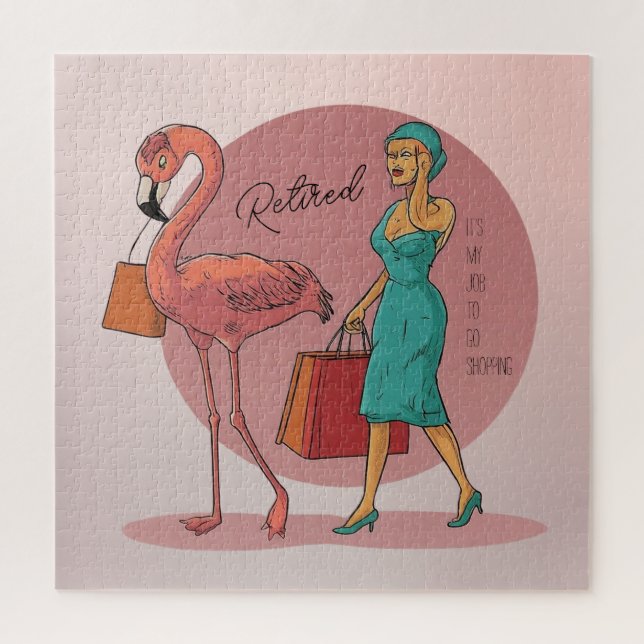 Es ist meine Aufgabe, Pink Flamingo zu kaufen Puzzle (Vertikal)