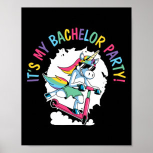 Es ist meine Bachelor Party Einhorn Groom Ehe Hoch Poster