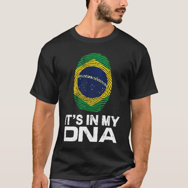 ES IST MEINE DNA IN Flag National Pride Fingerprin T-Shirt (Vorderseite)