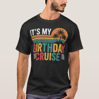 Es ist meine Geburtstagskreuzfahrt Retro-Tropische T-Shirt