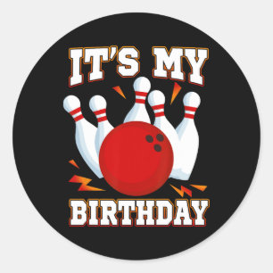 Es ist meine Geburtstagspartei Bowling Runder Aufkleber