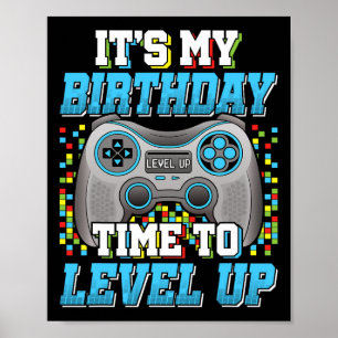 Es ist meine Geburtstagszeit, Videospiele zu verbe Poster